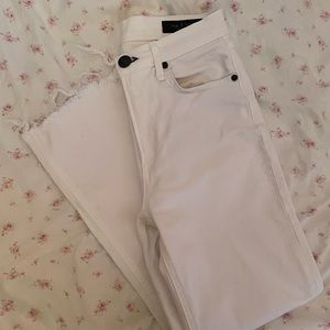 Rag & Bone white denim - high rise, slim fit, cropped